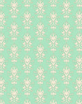 Vintage Mint Cream Damask Scroll Repeating Rug