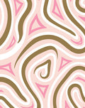 Pink Swirls and Triangles Harmony Rug