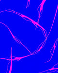 Electric Blue Neon Swirls Rug