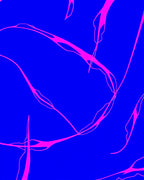 Electric Blue Neon Swirls Rug
