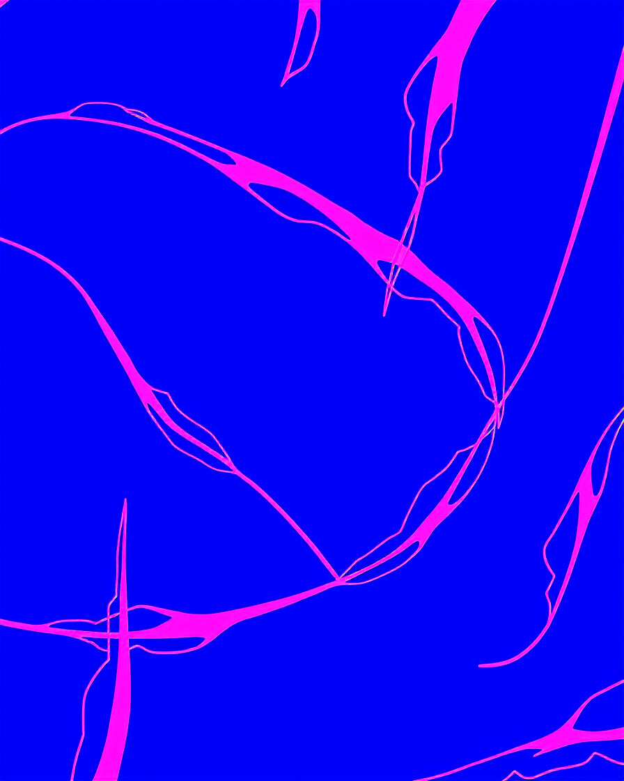 Electric Blue Neon Swirls Rug