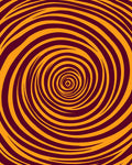 Crimson and Gold Swirl Rug
