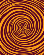 Crimson and Gold Swirl Rug