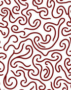 Crimson Swirl Abstract Continuous Line Rug