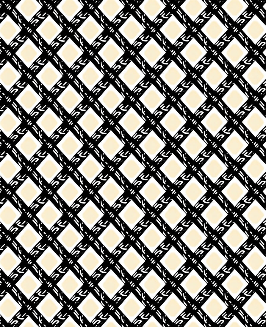 Black White Diamond Lattice Rug