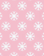 Pastel Pink White Snowflake Repeat Rug