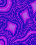 Vibrant Amethyst Swirl Marbled Diamonds Rug