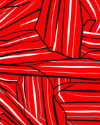 Bold Crimson Abstract Stripe Arrangement Rug