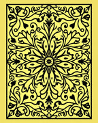 Radiant Yellow Floral Mandala Rug