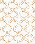 Antique Beige Lattice Repeating Pattern Rug
