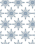 Blue Snowflakes Mandala Rug