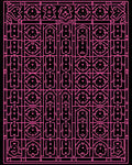 Pink Geometric Tribal Figure Medallion Rug