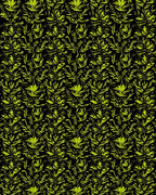 Chartreuse Organic Foliage Background Rug
