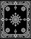 Monochromatic Ornate Lace Mandala Rug