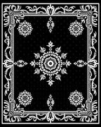 Monochromatic Ornate Lace Mandala Rug