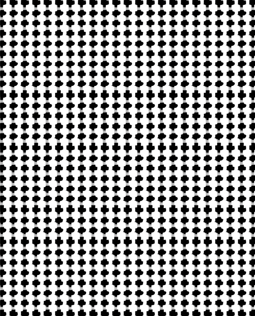 Bold Black White Geometric Grid Rug