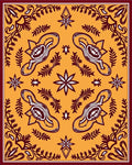 Maroon Floral Swirl Amber Rug