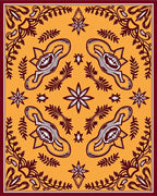 Maroon Floral Swirl Amber Rug