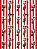 Red White Striped Gingerbread Houses Rug