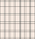 Cream Black Plaid Grid Lines Rug