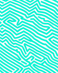 Teal Jagged Lines Abstract Rug