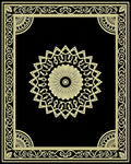 Golden Black Intricate Mandala Frame Rug