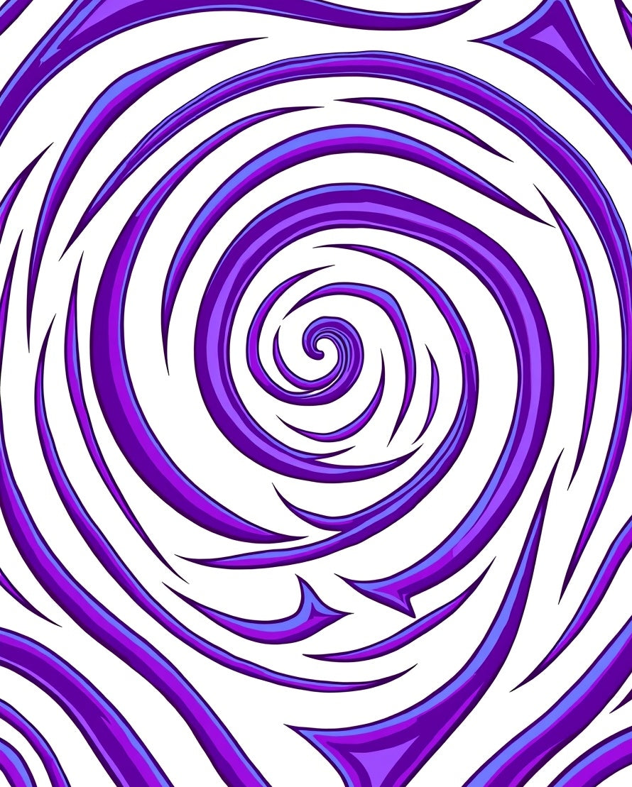 Vibrant Purple Swirl Abstract Rug