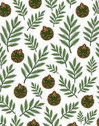 Green Pine Cone Foliage Repeat Rug