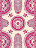 Crimson Mandala Concentric Medallion Rug