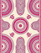 Crimson Mandala Concentric Medallion Rug
