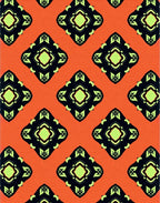 Spiced Orange Black Medallion Accents Rug
