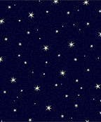 Midnight Yellow Starry Night Sky Rug