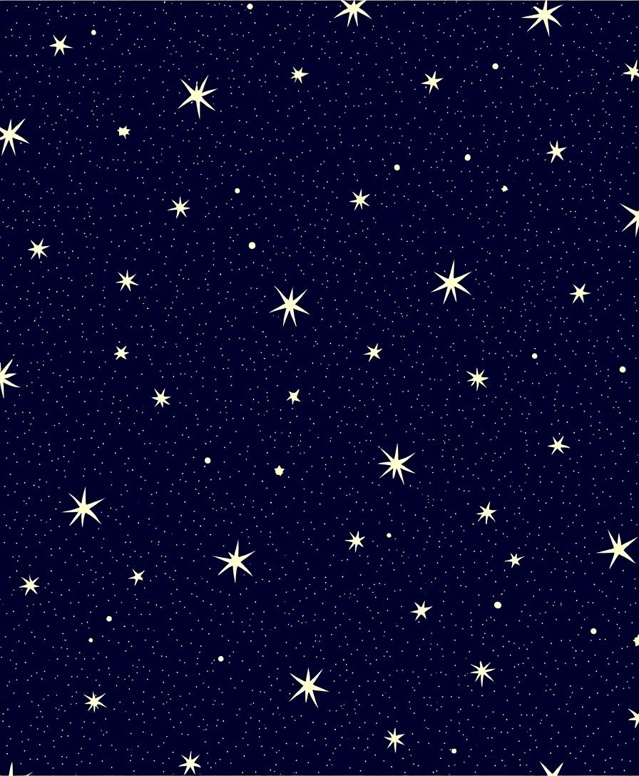 Midnight Yellow Starry Night Sky Rug