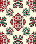 Crimson Green Arabesque Medallion Rug