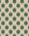 Emerald Petal Symmetry Beige Rug