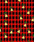 Red Black Houndstooth Bell Repeat Rug