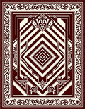 Crimson Diamond Geometric Floral Rug