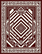 Crimson Diamond Geometric Floral Rug