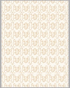 Natural Beige Scarab Repeating Overlay Rug