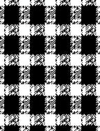 Black and White Glitched Plaid Checks Rug