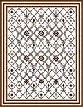 Brown Tan Geometric Lattice Rug
