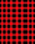 Red Black Buffalo Check Plaid Rug