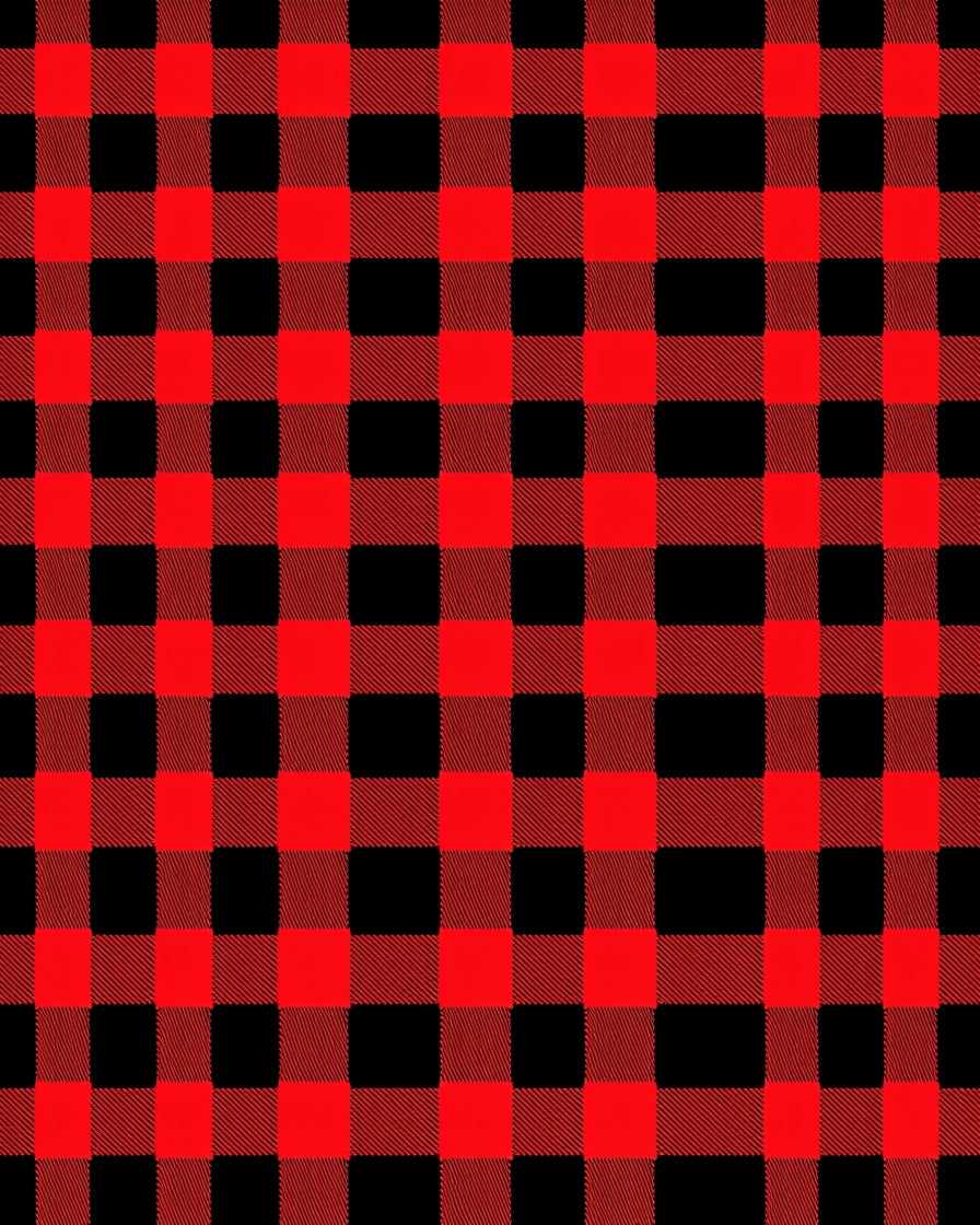 Red Black Buffalo Check Plaid Rug