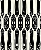 Black and Ivory Architectural Arch Rug