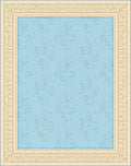 Pale Blue Floral Lace Medallion Rug