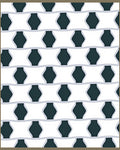 White Interlocking Star Geometric Rug