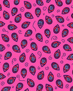 Vibrant Pink Swirl Paisley Rug