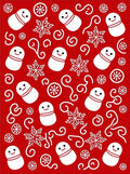 Joyful Red Snowman Snowflake Swirls Rug