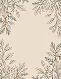 Earthy Branches Outline Floral Rug