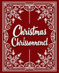 Festive Red White Swirl Border Rug